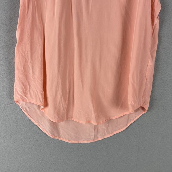 Equipment Femme Silk Tank Top Womens Small Coral Orange Minimalist Monochrome - Picture 3 of 13